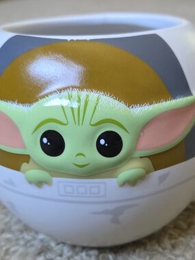 Disney Parks Star Wars "The Child" 3D Grogu in Floating Bassinet Coffee Mug Cup